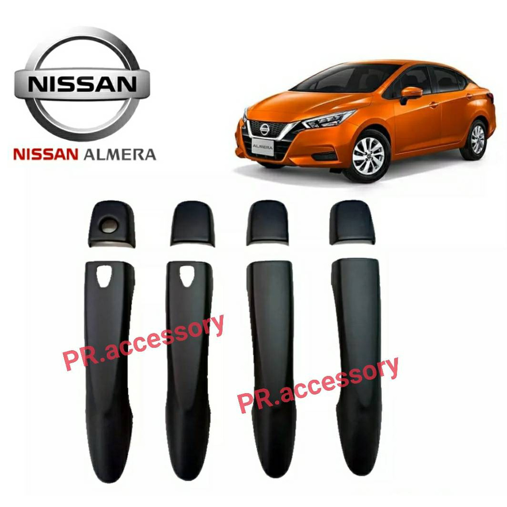 PR ครอบมือจับประตู NISSAN ALMERA ปี 2020 สีดำด้าน
