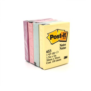 Post it 3M  กระดาษโน๊ตมีกาวในตัว ขนาดเล็ก 1.5x2นิ้ว รุ่น 653