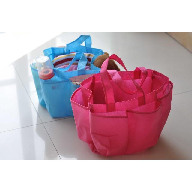 กระเป๋าคุณแม่ แบบช่องจัดระเบียบสัมภาระลูกน้อย - Bag in bag แบ่งของใช้เด็ก หิ้วได้/แขวนรถเข็นคันเล็กได้