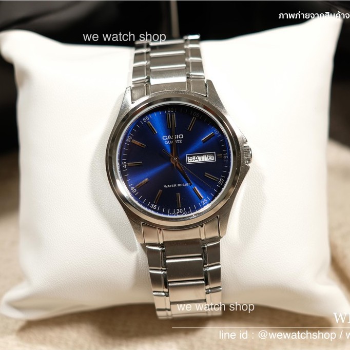 CASIO ของแท้ CMG (ผู้ชาย) รุ่น MTP-1239D สายสแตนเลสสีเงิน จอดำ จอน้ำเงิน จอเงิน รับประกันศูนย์ CMG