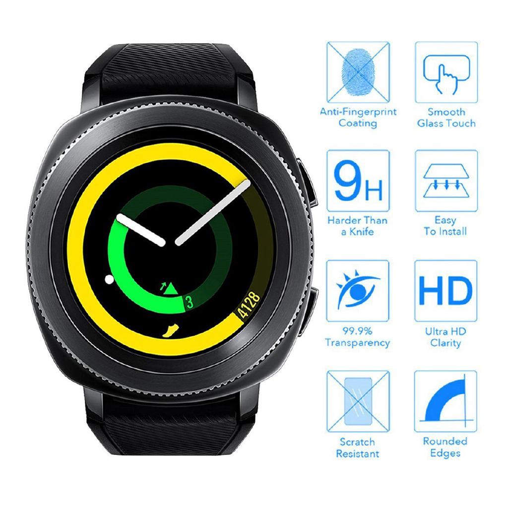 ฟิล์มกระจกกระจกนิรภัยกันรอยหน้าจอสําหรับ Samsung Gear Sport