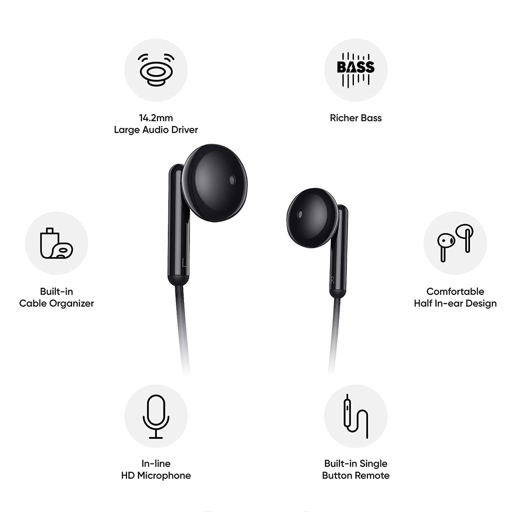 หูฟัง Realme Buds Classic เสียงดี ใส่สบายหู Jack 3.5 mm #6