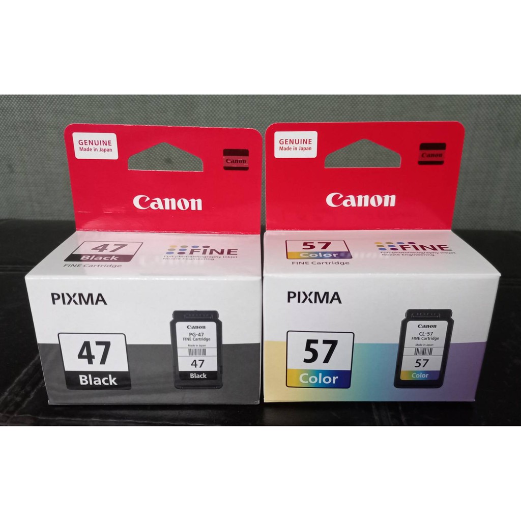 CanonPG-47+CL-57 (ดำ+สี) แท้ศูนย์ของใหม่ 100% ใช้กับเครื่อง รุ่น Canon E400/E410/480//3170