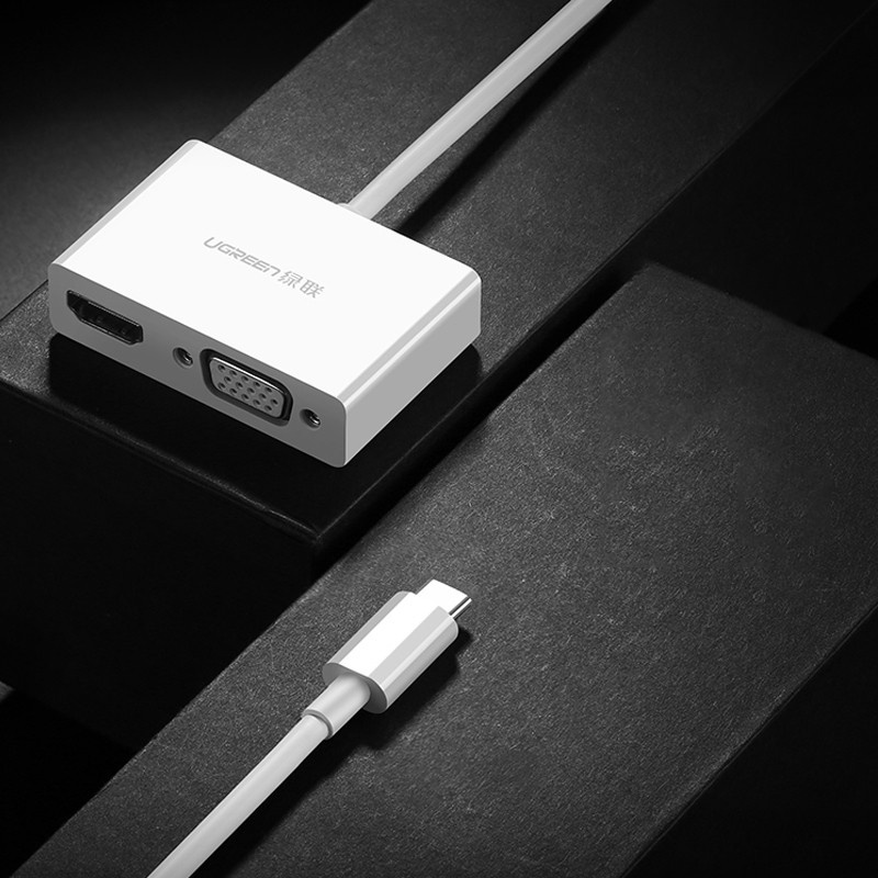 ◄UGREEN USB C to HDMI+VGA Connector ตัวแปลงสัญญาณภาพ USB TYPE C เป็น HDMI และ VGA รุ่น 30843 ใช้กับ Apple iPad Pro 201 #5