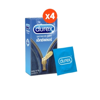 โปรโมชั่น Flash Sale : Durex ดูเร็กซ์ เอ็กซ์พลอร์ ถุงยางอนามัยแบบมาตรฐาน ถุงยางขนาด 52.5 มม. 10 ชิ้น x 4 กล่อง (40 ชิ้น) Durex Explore Condom