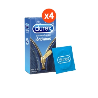 [โค้ด 33DD450 ลดสูงสุด 450.-] Durex ดูเร็กซ์ เอ็กซ์พลอร์ ถุงยางอนามัยแบบมาตรฐาน ถุงยางขนาด 52.5 มม. 10 ชิ้น x 4 กล่อง (40 ชิ้น) Durex Explore Condom