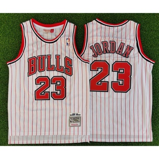 ใหม่ Chicago Bulls สําหรับผู้ชาย #23 เสื้อกีฬาบาสเก็ตบอล ปักลาย Michael MN BULLS สีขาว สีแดง