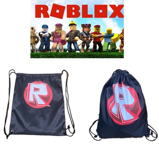 Roblox กระเป๋าเป้สะพายหลัง แบบหูรูด ใช้งานได้สะดวก สําหรับโรงเรียน และกิจกรรมกลางแจ้ง