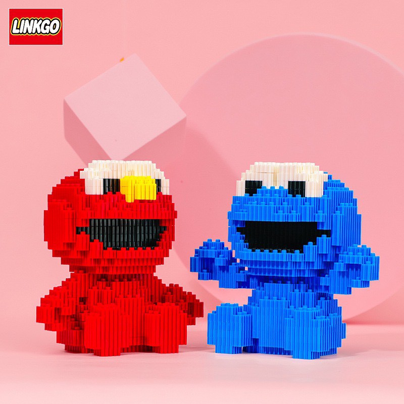 ตัวต่อนาโน Linko ชุด Sesame Street เอลโม่ คุกกี้มอนสเตอร์ ประมาณ 415 ชิ้น ของเล่น ของฝาก ของสะสม ของ