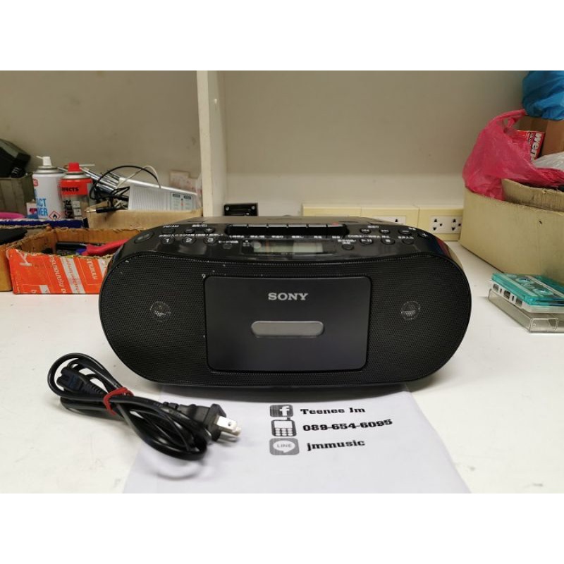 SONY CFD-S51 [220V] เครื่องเล่นเทป+CD,MP3+AUX IN+วิทยุ ใช้งานเต็มระบบ[ต่อโทรศัพท์ได้] [ฟรีสายไฟ]