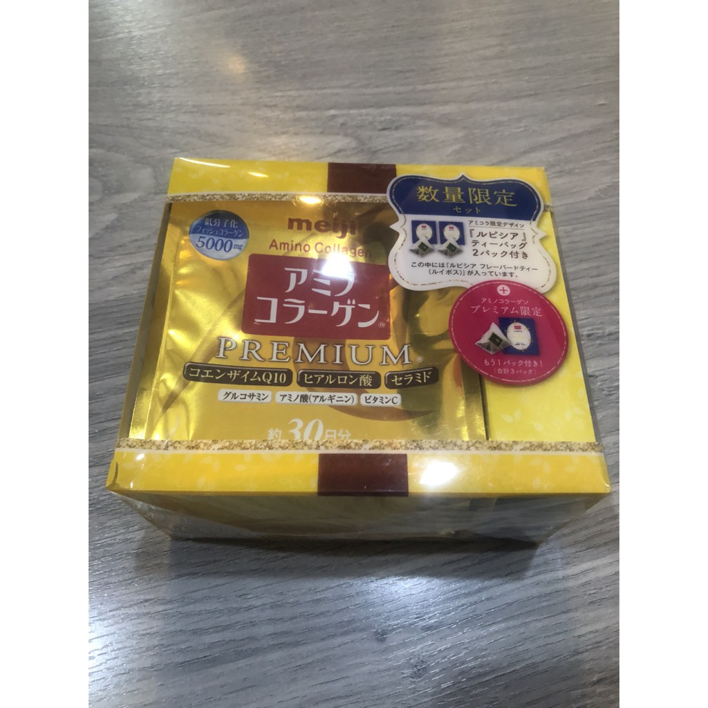 เมจิ พรีเมี่ยม สีทอง ชนิดถุงเติม (Meiji Premium Amino Collagen)