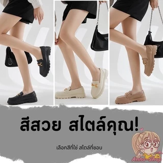 พร้อมส่ง รองเท้าวิลเทจ วัสดุทำจากยางอย่างดี สไตล์ญี่ปุ่น รองเท้าสไตล์อังกฤษ T111