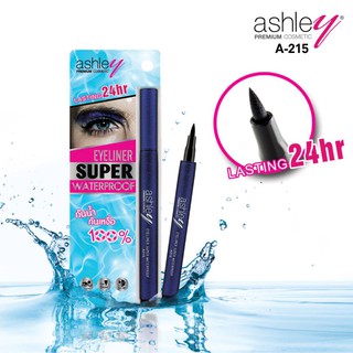 Ashley Eyeliner Super Waterproof Black A-215 แอชลีย์ อายไลเนอร์ ซุปเปอร์  วอเตอร์พรูฟ แบล็ค