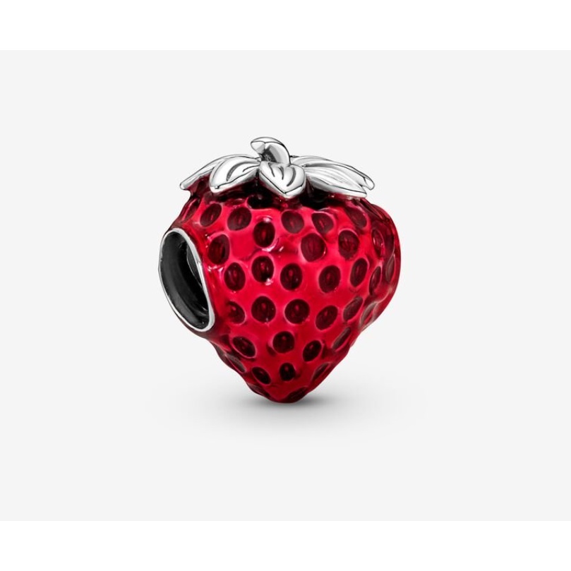 [พร้อมส่ง สินค้าแท้ ] Pandora Seeded Strawberry Fruit Charm