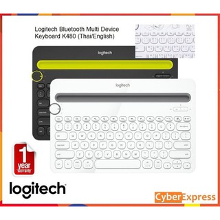 Logitech Bluetooth Multi-Device Keyboard K480 แป้นพิมพ์สกรีน ไทย/อังกฤษ (Thai/English Keyboard) - รับประกันศูนย์ 1 ปี