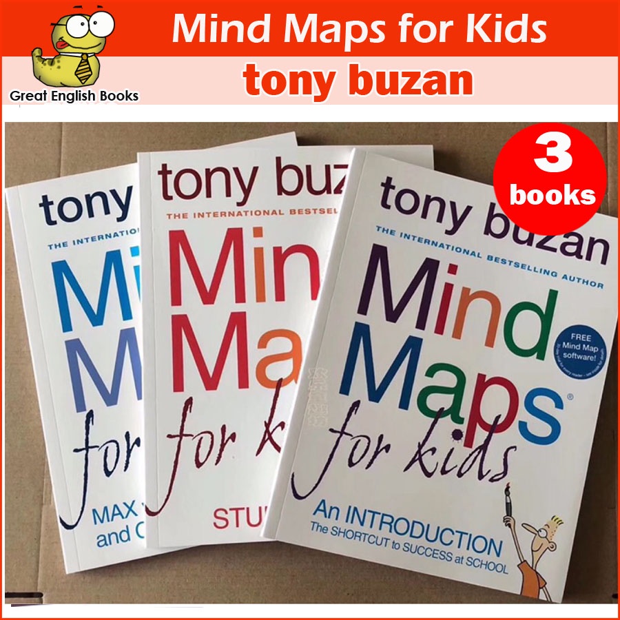 (ใช้โค้ดรับcoinคืน10%ได้) พร้อมส่ง Tony Buzan Mind Maps for Kids (3 books set) หนังสือภาษาอังกฤษ by GreatEnglishBooks