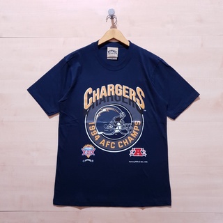 เสื้อยืดผู้ เสื้อยืด ลาย 1994 AFC CHAMPS NAVY NUTMEG CHARGERS สําหรับผู้ชาย S-5XL