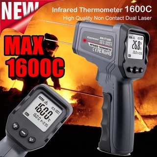 Kaemeasu KM-IT1600 Laser Laser Temperature -50~ MAX 1600 Adjustable Emissivity มีกระเป๋าพกพาพร้อม ถ่าน9V Pyrometer