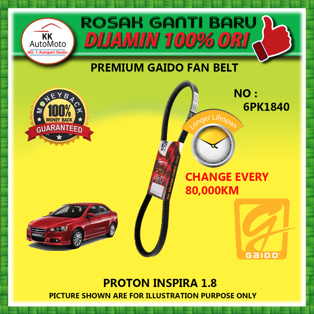 PROTON INSPIRA 1.8 GAIDO PREMIUM FAN BELT - 6PK1840