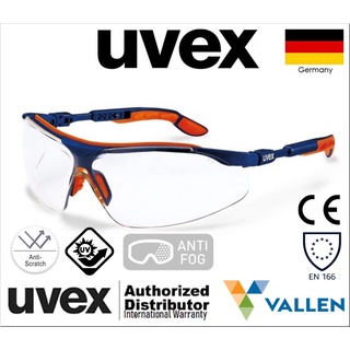 UVEX I-VO 9160265 Anti-Mist UV Safety Glasses, Clear Polycarbonate Lens