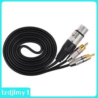 [ราคาจำกัดเวลา] RCA Male Plug to XLR 3-Pin Female Audio Cable Y-Splitter Adapter Cord 0.3M