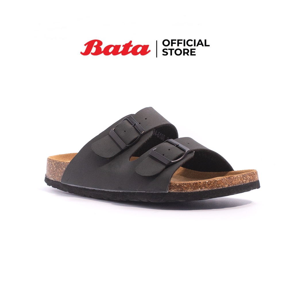 Bata บาจา รองเท้าแตะผู้ชาย รองเท้าใส่เล่น ป้องกันแบคทีเรีย ใส่สบาย รุ่น Paco สีดำ 8646166