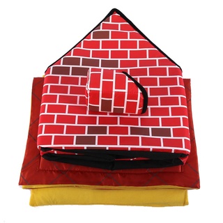 Portable Brick Pet House With Chimney Warm And Cozy Dog Cat Bed Pet Tent DY418