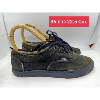 Vans 36 ยาว 22.5 Cm.รองเท้ามือสอง  ผ้าใบ แฟชั่น วินเทจ สายเซอร์