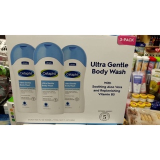 Cetaphil Ultra Gentle Refreshing Body Wash For Dry to Normal Sensitive Skin 500ml.x3