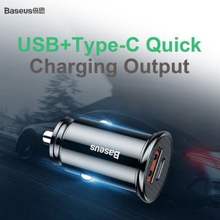 baseus dual usb อะแดปเตอร์ซ็อกเก็ตที่ชาร์จ 5 a fast charing 2 พอร์ต usb 12-24 v สําหรับรถยนต์