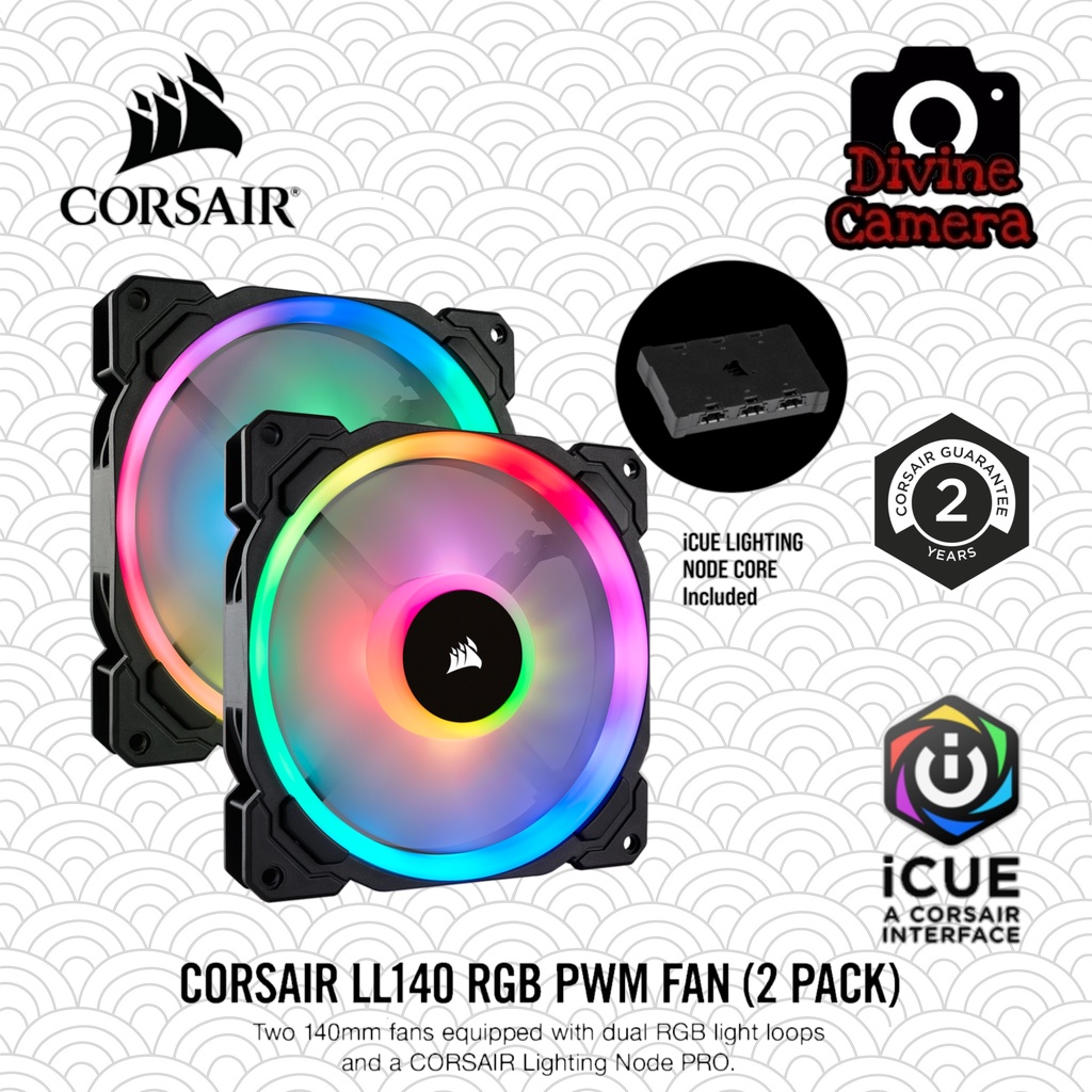 Corsair LL140 RGB 140 มม. Dual Light Loop RGB LED PWM Fan  Single Pack / Twin Pack