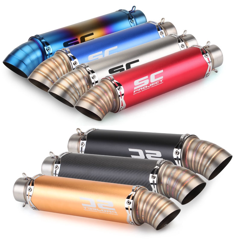 Universal 38-51mm Moto Silencer ท่อไอเสียรถจักรยานยนต์
