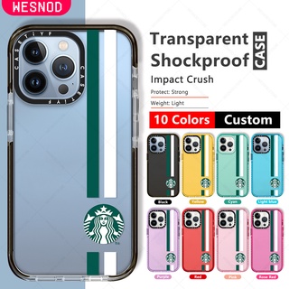 กันกระแทกใสแข็งบางใสแฟชั่น Case เคสโทรศัพท์มือถือ ลายโลโก้ Starbucks Coffee Time สีเขียว สําหรับ IPhone 12 Pro Max 13 Mini Xs X Xr 11 7 8 Plus 15 14 Se2020ซิลิโคนนิ่มเคส tpu คุณภาพสูงยี่ห้อใสขอบเรียบโทรศัพท์มือถือฝาปิด Tifyอุปกรณ์เสริมสำหรับ