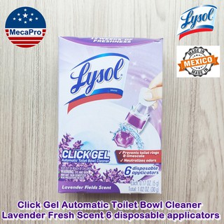 Click Gel Automatic Toilet Bowl Cleaner Lavender Fresh Scent 6 disposable applicators - Lysol