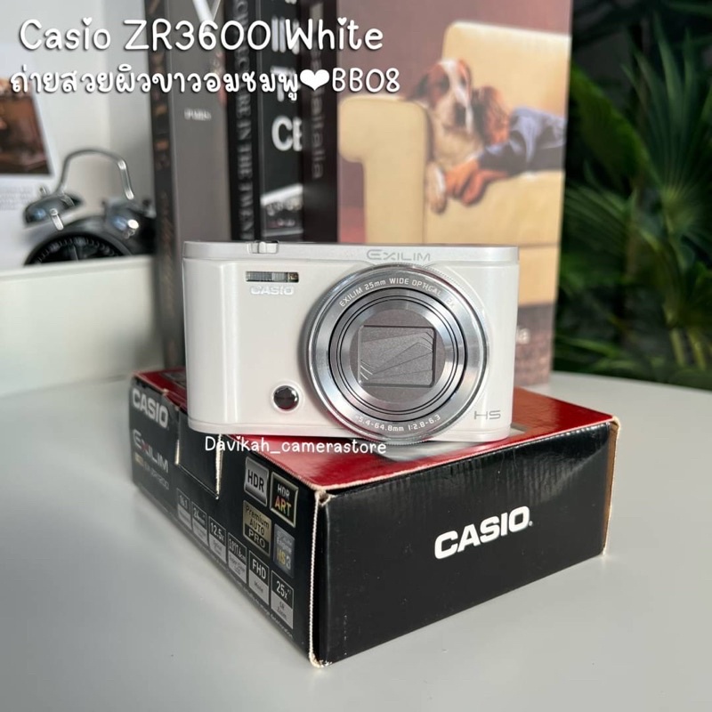 Used กล้องถ่ายรูป CASIO ZR3600 White สีขาวน่ารักใช้ง่าย รหัส BB08
