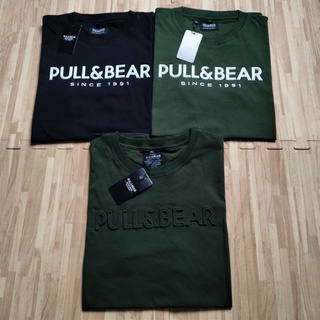 เสื้อยืด PULL &amp; BEAR EMBOOS 3D Arising - FLOKING FULL TAG AND BEST หลายสี