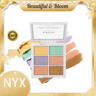 NYX six-color concealer plate &amp;Trimming plate  คอนซีลเลอร์