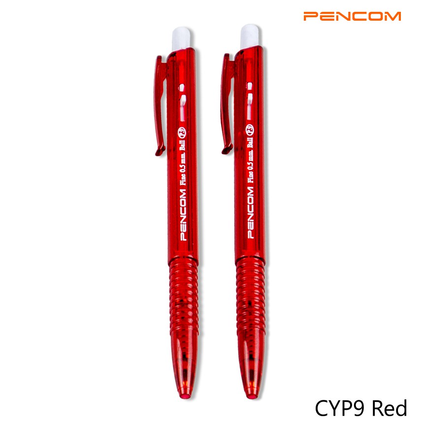 Pencom قلم حبر زيتي بزر CYP9 — أحمر — صورة 3