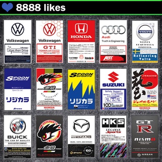 สติกเกอร์โลโก้ Mugen Js Racing Logo สําหรับติดตกแต่งรถยนต์