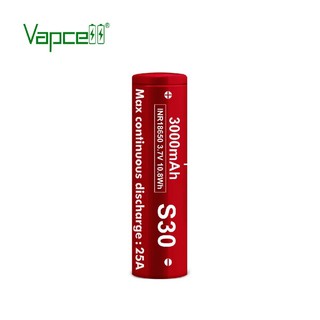 ถ่าน แบตเตอรี่ 18650 Vapcell S30 3000mAh สำหรับวิทยุ TX16S, TX12, FRSky Q X7 หรือแพ็คแบตเตอรี่ ดิสชาร์จ 25A หรือโดรน FPV