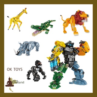 FC1026-30 Cool Change Ares Series Deformation Animal Mecha Ares Boy Creative DIY Building Block ของเล่น ตัวต