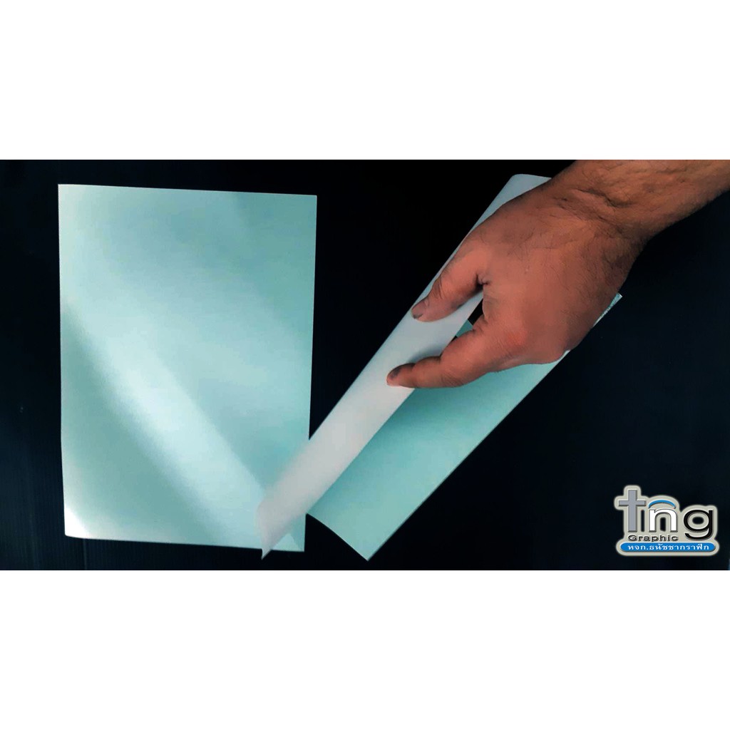 สติ๊กเกอร์เปลือกไข่สำหรับเลเซอร์ A4 หลังสีฟ้าอย่างดีไม่บางเกินไป ติดหักมุมได้ไม่หัก กาวแน่นปริ้นคมชัด Eggshell VOID แท้ - รูปที่ 7
