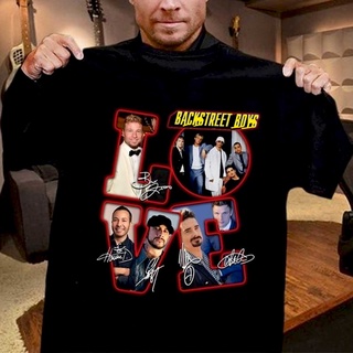 [S-5XL] เสื้อยืดคอกลม ผ้าฝ้าย ลายเซ็น Backstreet Boys Member Signatures สําหรับผู้ชาย ผู้หญิง