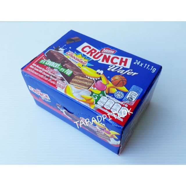 Nestle Crunch เนสท์เล่ ครันช์ เวเฟอร์ ช็อคโกแลต ขนาด 11กรัม/ชิ้น แพ็คละ24ชิ้น Wafer Chocolate Flavou