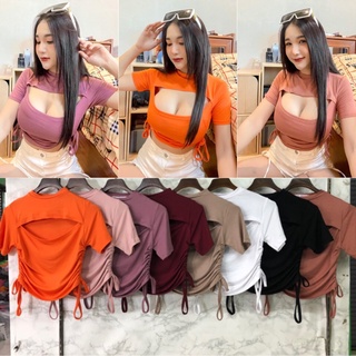 🎉new 🎉เสื้อยืดเรย่อนเว้นรูดข้าง32 - 38งานฟรีไซส์🎉🌟🎉