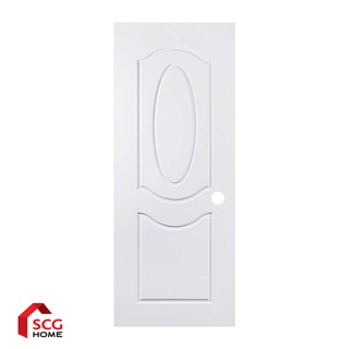 SCG HOME ประตู UPVC ลูกฟัก รุ่น HC-02 สีขาว 80x200 เจาะลูกบิด