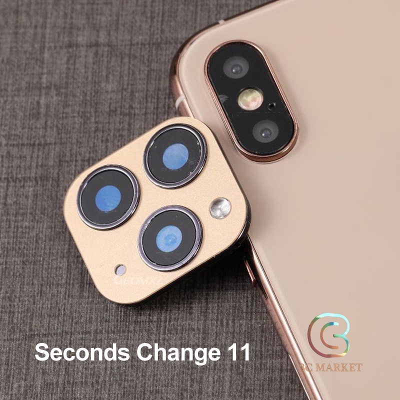 ฝาครอบป้องกันกล้องเลนส์สติกเกอร์เข้ากันได้สําหรับiPhone X Xs Xs Max XRเปลี่ยนiPhone 12 13 14 15 16 11 Pro Max 11ProกระจกนิรภัยCamouflageกรณี