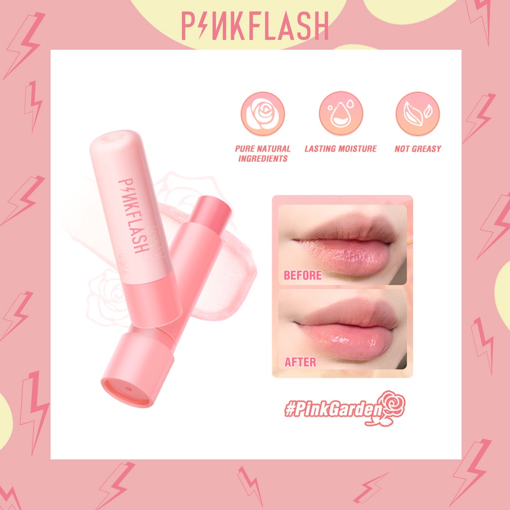 สีชมพู #Pinkgarden ลิปบาล์ม เพิ่มความชุ่มชื้น ติดทนนาน 30 กรัม
