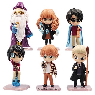 Harry Potter And Friends Limited Edition Model Figure Set เซ็ตตุ๊กตาโมเดลฟิกเกอร์ชุด 6 ตัวแอคชั่นสุดน่ารักรุ่นพิเศษจำนวน