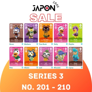 Animal Crossing Amiibo cards Series 3 No.201-210